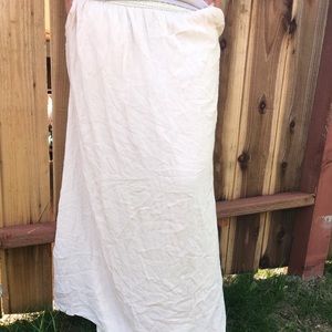Long white skirt